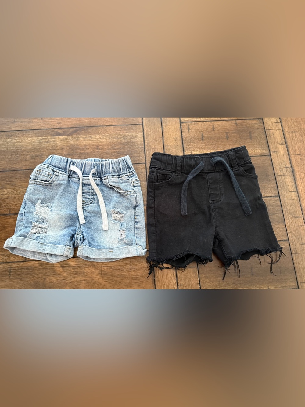 Little Bipsy Black and Light Denim Kids Pull-On Shorts Bundle Set